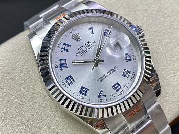 Rolex Datejust II Silver Diamond Dial Watch 41MM