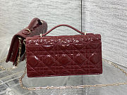 Dior Mini Bag Black Patent Cannage Calfskin Red Bag 21x11x5cm - 3