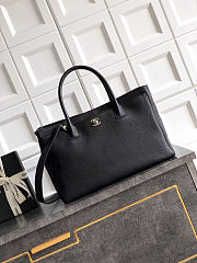 Chanel Calfskin Cerf Executive Shopper Tote Black 24 x36 x14 cm - 1