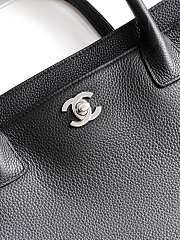 Chanel Calfskin Cerf Executive Shopper Tote Black 24 x36 x14 cm - 3