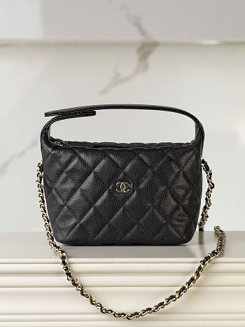 Chanel 25C Bag Caviar Black 21.5x19x6cm