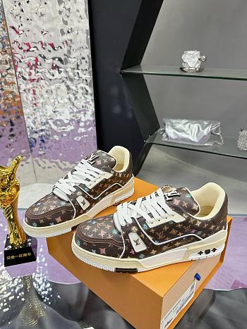 Louis Vuitton x Tyler the Creator LV Trainer sneakers in Mocha Multicolor