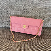 Chanel Pink Chocolate Bar East West Bag 26x13x4cm - 1