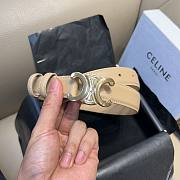 Celine Triomphe Belt in Smooth Calfskin Nude Belt - 1