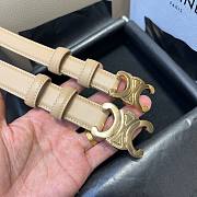 Celine Triomphe Belt in Smooth Calfskin Nude Belt - 4