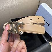 Celine Triomphe Belt in Smooth Calfskin Nude Belt - 3