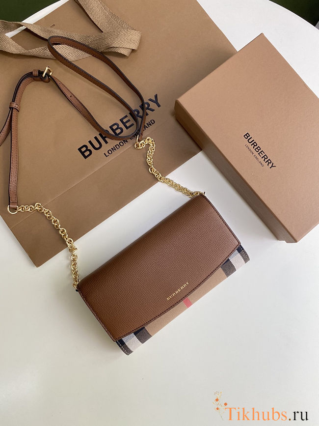 Burberry House Check Canvas and Leather Henley Wallet on Chain 21 x 4 x 11cm - 1