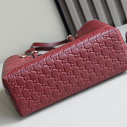 Gucci Gg Emblem Large ToteBag, Leather in Red 31x18x11cm - 4