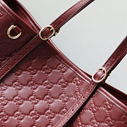 Gucci Gg Emblem Large ToteBag, Leather in Red 31x18x11cm - 3