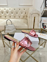 Dior Cannage Slide Soupir Pink Quilted - 6