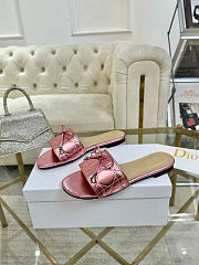 Dior Cannage Slide Soupir Pink Quilted - 5