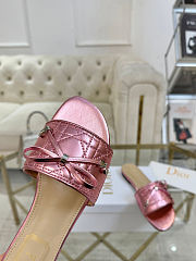 Dior Cannage Slide Soupir Pink Quilted - 2