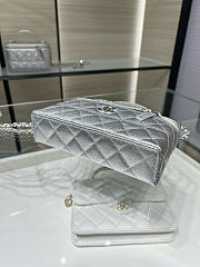 Chanel Top Handle Long Vanity Case with Chain 19.5x5x17cm - 4