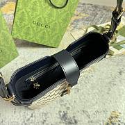 Gucci Mini Bucket Shoulder Bag - Beige And Blue Canvas 26.5x21.5x8cm - 2
