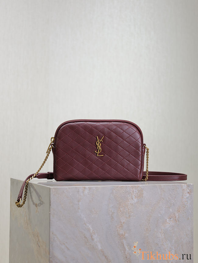 YSL GABY camera bag inlambskin in Bordeaux 19x3x3.5cm - 1
