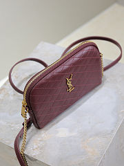 YSL GABY camera bag inlambskin in Bordeaux 19x3x3.5cm - 5