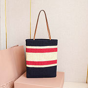 Miu Miu Women's' Crochet Tote Bag in Navy 30 x 38 cm - 2