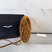 Saint Laurent Icarino mini quilted bag in brown suede 19x12x5cm - 2