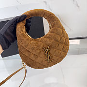 Saint Laurent Icarino mini quilted bag in brown suede 19x12x5cm - 4
