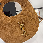 Saint Laurent Icarino mini quilted bag in brown suede 19x12x5cm - 5