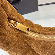 Saint Laurent Icarino mini quilted bag in brown suede 19x12x5cm - 6