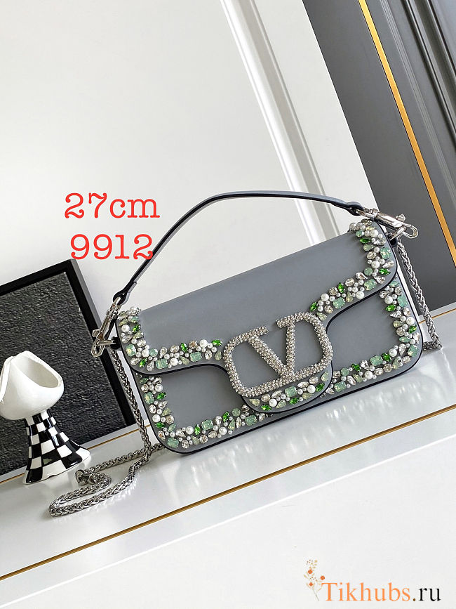 Valentino Women’s Loco small shoulder bag with Swarovski crystals 27x13x6 cm - 1
