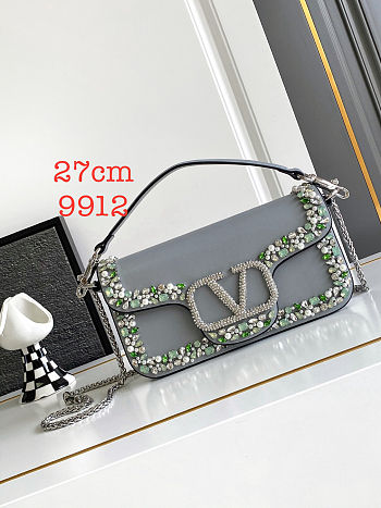 Valentino Women’s Loco small shoulder bag with Swarovski crystals 27x13x6 cm