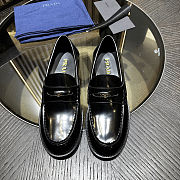  Prada Men Brushed Leather Loafers in black  - 1