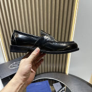  Prada Men Brushed Leather Loafers in black  - 3