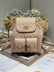 Dior Medium Dior Caro Backpack in Powder Pink Macrocannage Lambskin 23 x 26.7 x 12.5 - 1