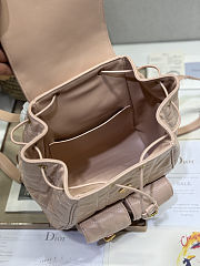 Dior Medium Dior Caro Backpack in Powder Pink Macrocannage Lambskin 23 x 26.7 x 12.5 - 5