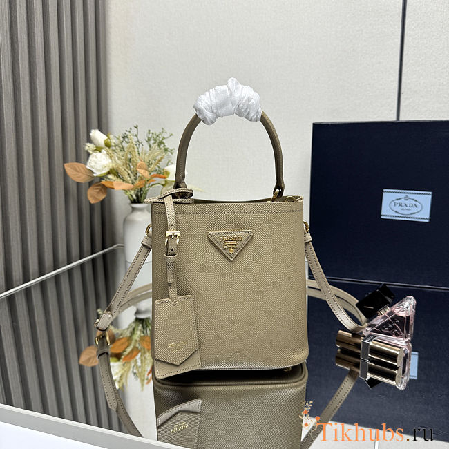 Prada Panier mini Saffiano leather bag 18×17×10.5cm! - 1