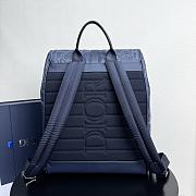 Dior Gravity Outline Leather and Navy Blue Grained Calfskin Backpack 30.5 x 41.5 x 15.5 cm - 5
