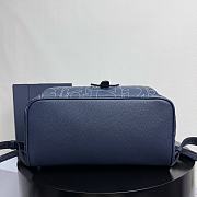 Dior Gravity Outline Leather and Navy Blue Grained Calfskin Backpack 30.5 x 41.5 x 15.5 cm - 6