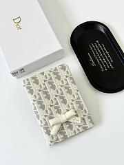 Dior Promenade Glycine Wallet Latte and Gray Dior Oblique Jacquard 10X14X2.5 - 1