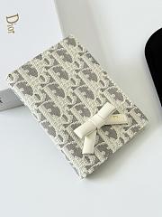 Dior Promenade Glycine Wallet Latte and Gray Dior Oblique Jacquard 10X14X2.5 - 5