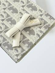 Dior Promenade Glycine Wallet Latte and Gray Dior Oblique Jacquard 10X14X2.5 - 4