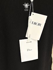 Dior Tank Top Black Ribbed Cotton Jersey  - 4