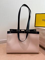 FENDI Women Peekaboo X-Tote Embroidered Canvas Bag-Pink Daal 41 x 28 cm - 2