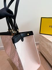 FENDI Women Peekaboo X-Tote Embroidered Canvas Bag-Pink Daal 41 x 28 cm - 4