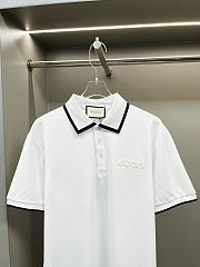 Gucci Short Sleeved Pique Collar Polo Shirt. - 4
