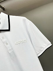 Gucci Short Sleeved Pique Collar Polo Shirt. - 3