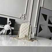 Chanel Caviar Quilted Small CC Day Backpack White 18×13×9cm - 3
