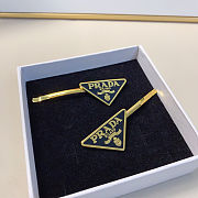 Prada metal hair clips gold - 5