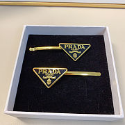 Prada metal hair clips gold - 3
