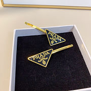 Prada metal hair clips gold - 2