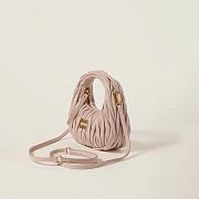 MIU MIU Powder Pink Wander Matelasse Nappa Leather Mini Bag 17.5×14×5.5cm - 4