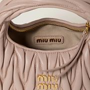 MIU MIU Powder Pink Wander Matelasse Nappa Leather Mini Bag 17.5×14×5.5cm - 2