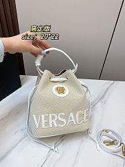 Versace La Medusa Canvas Bucket Bag 20x22x13cm - 5