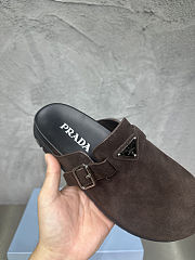 Prada Brown Suede Mules - 6